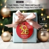 100 Thẻ treo Metalize Trang Trí Tết 2.026 Tròn Đỏ Lấp Lánh 5cm - Giá chỉ 49.000₫