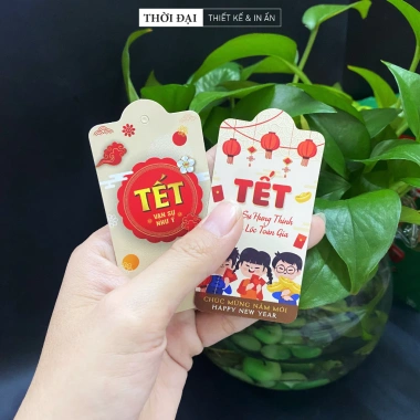 100 Thẻ treo Tết CMNM 4x8 cm - In 2 mặt, giá ưu đãi 45.000đ, chất lượng cao