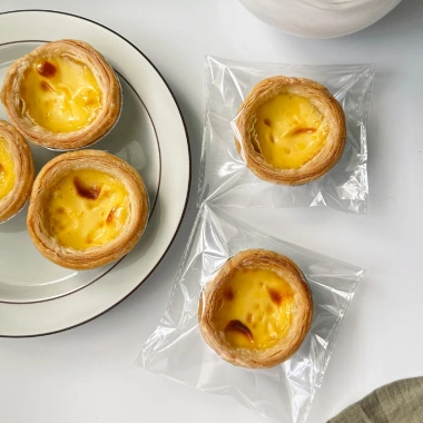 100 Túi Dán Keo Đựng Bánh Tart Trứng 11x16cm Gold Pack - Giá chỉ 30.000 VND, tiết kiệm ngay 2