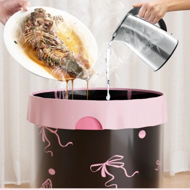 100 Túi Đựng Rác Dây Rút Gia Đình Không Đeo Tai Dày, Hương Thơm - Giao Hàng Địa Phương