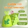 100 túi đựng rác hương ngải cứu 45x40, chất liệu dai dẻo, dây rút chống muỗi Giá 39.000₫