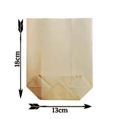 100 túi giấy Kraft vàng nhạt 13x18cm đựng hotdog, xúc xích, bánh tráng - 25.500₫