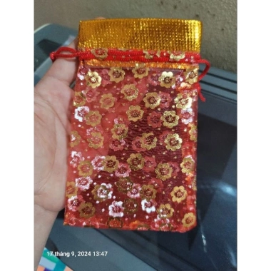 100 Túi Lộc Đỏ Đựng Gạo Muối, Vòng Tay và Hạt Đá - Giá Ưu Đãi 140.000 VNĐ