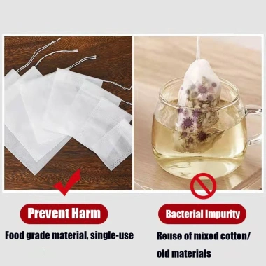 100 Túi Lọc Trà Không Dệt Dùng Một Lần Cotton Dây Rút Giá Ưu Đãi 12.760₫ 4