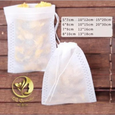100 túi lọc trà vải không dệt có dây rút đa size, giá tốt 16.000đ, free ship