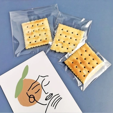 100 Túi OPP Trong Suốt 10x10+3cm Dán Miệng Đựng Bánh Kẹo - Giá 25.000 VND 5