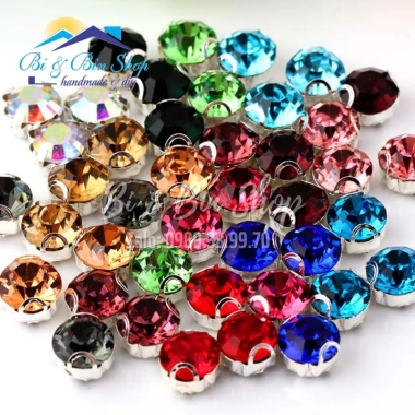 100 Viên Đá Đế S16 4mm Tròn 2D Đa Màu Đính Kết Thời Trang - Giá 23.000 VND 7