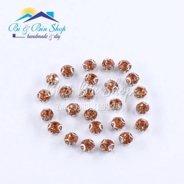 100 Viên Đá Đế S16 4mm Tròn 2D Đa Màu Đính Kết Thời Trang - Giá 23.000 VND 10