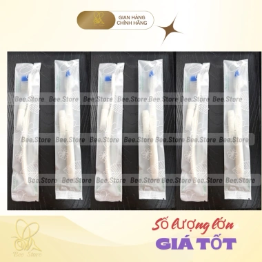 1.000 bộ bàn chải + kem đóng gói túi hoa trắng - Dùng cho khách sạn 4 sao, giảm còn 360.000₫, đảm bảo vệ sinh, giá sỉ ưu đãi 8