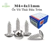 1.000 chiếc Ốc vít Thái M4 ren xoắn đầu tròn 11mm - Dùng cho ampli, quạt, vỏ sạc, giá 351k