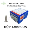 1.000 chiếc Ốc vít Thái M4 ren xoắn đầu tròn 11mm - Dùng cho ampli, quạt, vỏ sạc, giá 351k 7