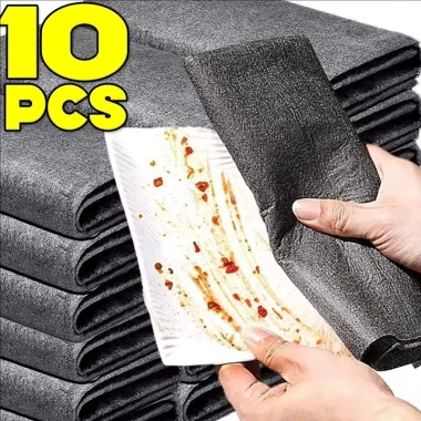 10/5 Chiếc Vải Microfiber Dày Siêu Thấm, Không Dấu Vết - Khăn Lau Nhà Bếp Tái Sử Dụng, Giá 30.800 VND