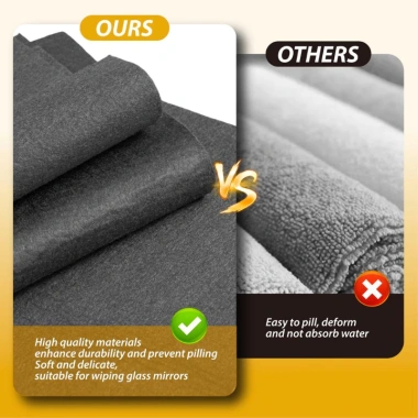 10/5 Chiếc Vải Microfiber Dày Siêu Thấm, Không Dấu Vết - Khăn Lau Nhà Bếp Tái Sử Dụng, Giá 30.800 VND