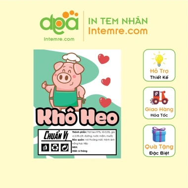 11 tem nhãn giấy khô bò gà heo mực dễ thương 10x8cm Decal dán Intemre.com 17.274 VND 5