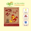 11 Tem Nhãn Giấy Xi Măng Kraft 8x10cm - Khô Bò Gà Heo Mực, Decal Tết - Giá 27k 5
