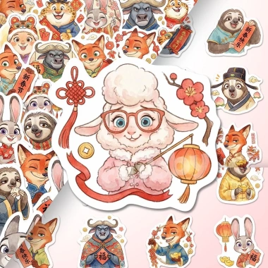 116 hình dán Tết Zootopia 2 Thỏ Judy và Cáo Nick - Sticker chống nước DIY cho điện thoại, quà Tết 2 116 hình dán Tết Zootopia 2 Thỏ Judy và Cáo Nick - Sticker chống nước DIY cho điện thoại, quà Tết 2
