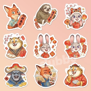 116 hình dán Tết Zootopia 2 Thỏ Judy và Cáo Nick - Sticker chống nước DIY cho điện thoại, quà Tết 6 116 hình dán Tết Zootopia 2 Thỏ Judy và Cáo Nick - Sticker chống nước DIY cho điện thoại, quà Tết 6