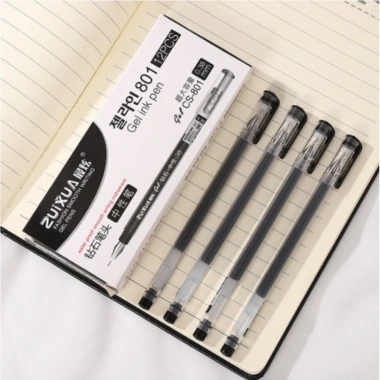 12 Cái Bút Bi Gel 0.38mm Đen Xanh Đỏ - Văn Phòng Phẩm Sinh Viên 86.900 VND