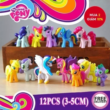 12 Màu Ngẫu Nhiên My Little Pony PVC Cake Topper Nhân Vật Hành Động Cho Bé Gái - Ưu Đãi 80.205 VND
