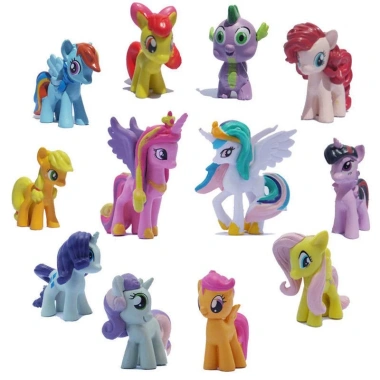 12 Màu Ngẫu Nhiên My Little Pony PVC Cake Topper Nhân Vật Hành Động Cho Bé Gái - Ưu Đãi 80.205 VND