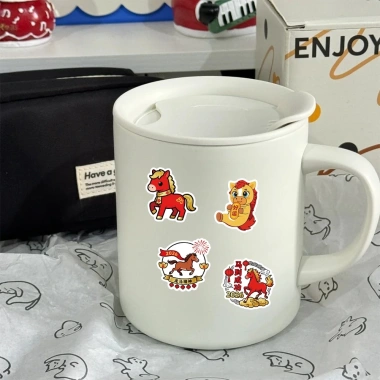 122 Bính Ngọ Nhãn dán 2.026 - Sticker chống nước cute DIY, sổ nhãn dán đồ chơi trẻ em, quà Tết giá chỉ 55.566 VND