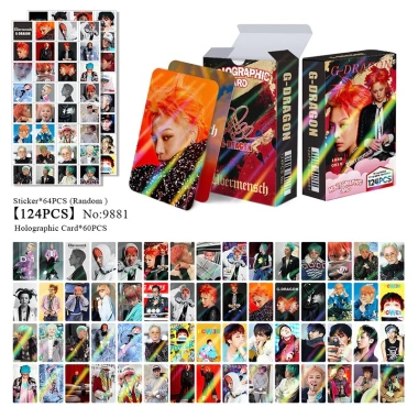 124 Cái Hộp BIGBANG G‑Dragon Photocard 3D Laser Sticker LOMO Card Giá 71.500₫