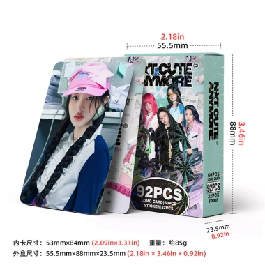 124 Cái ILLIT Photocards Holographic LOMO KPOP Wonhee Yunah Minju Moka Iroha - Nhãn dán ba chiều, giá chỉ 38.500đ