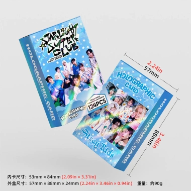 124 Stray Kids Photocards LOMO KPOP – Bộ sưu tập Thẻ Holographic Sticker, 71.500₫