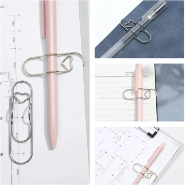 15 kẹp bút kim loại cho sổ tay, sách, tạp chí - phù hợp văn phòng và trường học 2