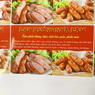 16 Tem Decal Nhựa In Nhãn Dán Chống Nước Lạp Xưởng Tết 6x10cm Giá Ưu Đãi 25.000₫