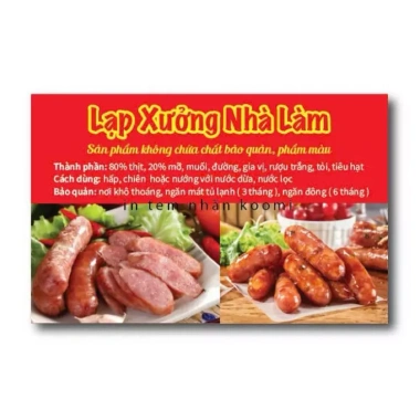 16 Tem Decal Nhựa In Nhãn Dán Chống Nước Lạp Xưởng Tết 6x10cm Giá Ưu Đãi 25.000₫