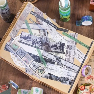 18 cuộn Washi tape vintage cổ trang cute – hộp trang trí scrapbook, planner, giá 100.500₫ 7