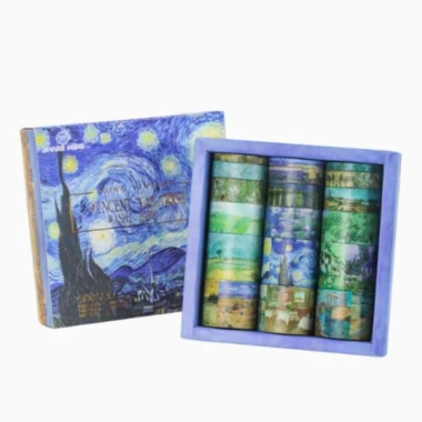 18 cuộn Washi tape vintage cổ trang cute – hộp trang trí scrapbook, planner, giá 100.500₫ 8