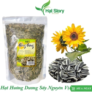 1kg Hạt Hướng Dương Sấy Nguyên Vị Nhập Khẩu - Hạt To, Ngon, Giá Giảm 59k