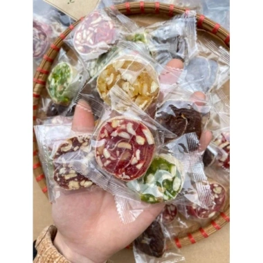 1kg Kẹo Dừa Cuộn Đậu Phộng Mix Vị - Ngon Giòn, Giá Chỉ 79.000đ