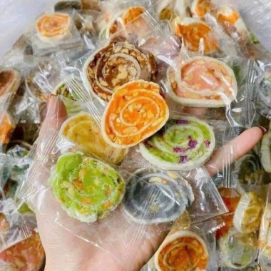 1kg Kẹo Dừa Cuộn Đậu Phộng Mix Vị - Ngon Giòn, Giá Chỉ 79.000đ
