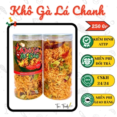 1KG Khô Gà Lá Chanh Giòn và Ớt Khô - Hàng Loại 1 Chuẩn VSATTP, Ăn Vặt Giá Rẻ 56k 10