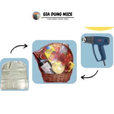 1KG Màng Co Bọc Giỏ Quà Tết PVC Sấy Nhiệt Loại Sịn Giá Ưu Đãi 119,798 VND