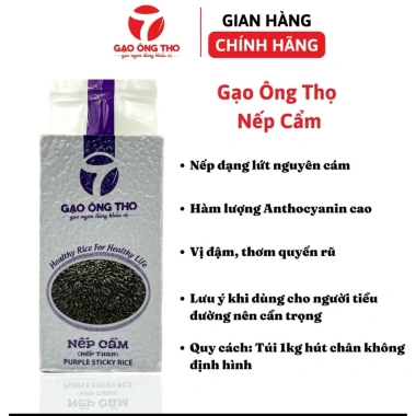 1KG Nếp Cẩm Nếp Than Gạo Ông Thọ - Giá chỉ 49.000đ, chất lượng cao, thơm ngon