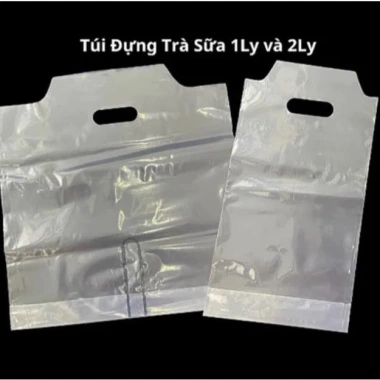 1kg Túi 1 Ly 2 Ly có Vách Ngăn Đựng Trà Sữa, Cà Phê, Nước Mía Suốt Dày Dặn Giá 59.000