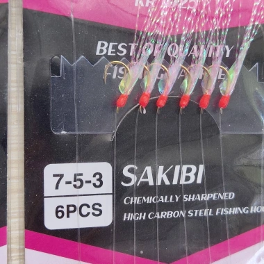 2 BỊCH Thẻo SAKIBI kim tuyến lưỡi câu lông giấy ánh dụ cá - Câu nục, trích, sòng mạnh, giá chỉ 48.000 2