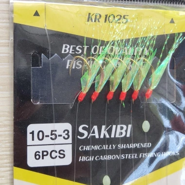 2 BỊCH Thẻo SAKIBI kim tuyến lưỡi câu lông giấy ánh dụ cá - Câu nục, trích, sòng mạnh, giá chỉ 48.000 3