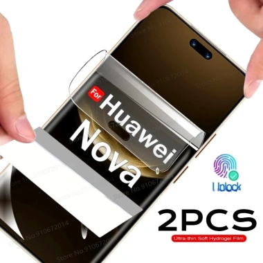 2 Bộ Phim Hydrogel Mờ cho Huawei nova 15/14/13 – Ánh Sáng Xanh Gián Điệp Bảo Vệ Màn Hình