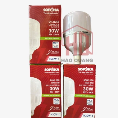 2 Bóng đèn LED Sopoka cao cấp 30W/60W - Tiết kiệm điện, giá ưu đãi 111.111 VND, hàng Việt Nam