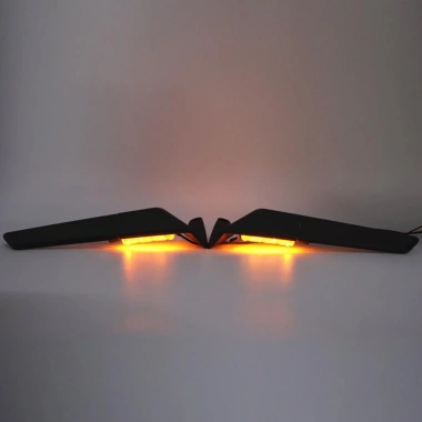 2 chiếc gương chiếu hậu cánh gió xe máy xoay, đèn LED, góc nhìn rộng - 455.400₫