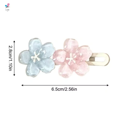 2 chiếc hoa anh đào nổ kẹp tóc chống trượt cho bé gái & nữ tóc ngắn dài- 25.920đ