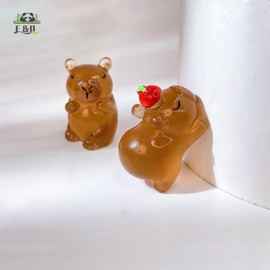 2 Đèn Dạ Quang Capybara Nhựa Phát Sáng Ban Đêm - Trang Trí Sân Vườn & Bàn Làm Việc 8