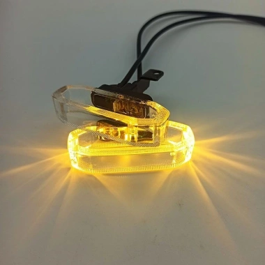 2 Đèn LED 12V Acrylic Trong Suốt Chống Nước Tín Hiệu Xoay Mũi Tên Vàng - Giảm Giá