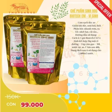 2 gói BIOTECH Em vi sinh Kaliva – Tạo màu nước, thực phẩm tự nhiên, 220.000₫ 2