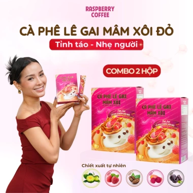 2 Hộp Cafe Lê Gai Mâm Xôi Đỏ Pearberry Coffee 2.026 - 15 Gói, Giá Giảm 1.32 Triệu
